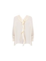 Live Unlimited White Curve Petite Ruffle Front Blouse - Image 4 of 4