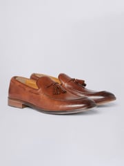 MOSS Brown Highgate Tassel Loafers - Image 1 of 4