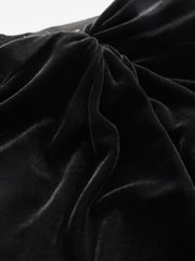Black Velvet Gathered Skirt - Image 6 of 6
