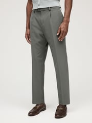 Green Relaxed Fit Motionflex Stretch Suit Trousers - Image 1 of 9