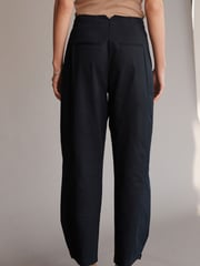 Navy Blue Smart Button Hem Trousers - Image 3 of 7
