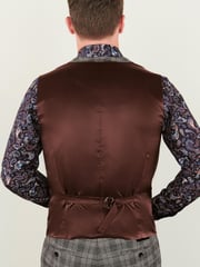 Grey Trimmed Check Suit: Waistcoat - Image 2 of 5