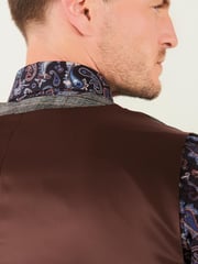 Grey Trimmed Check Suit: Waistcoat - Image 4 of 5