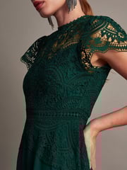 Monsoon Green Monica Lace Midi Dress - Image 2 of 5