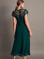 Monsoon Green Monica Lace Midi Dress - Image 3 of 5