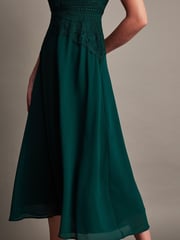 Monsoon Green Monica Lace Midi Dress - Image 4 of 5