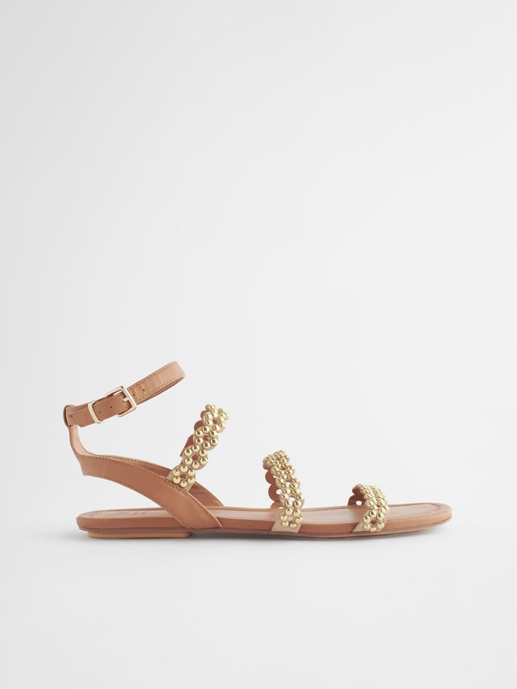 Tan Brown Regular/Wide Fit Forever Comfort® Studded Detail Sandals - Image 2 of 6