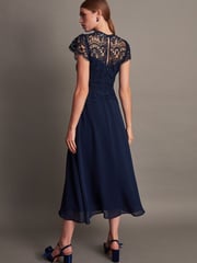 Monsoon Blue Monica Lace Midi Dress - Image 2 of 5