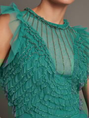 Monsoon Green Irina Hand Embellished Maxi Dress - Image 5 of 6