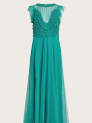 Monsoon Green Irina Hand Embellished Maxi Dress - Image 6 of 6