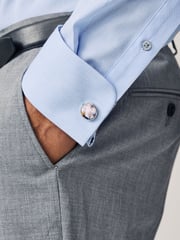 Light Blue/Light Pink Floral Regular Fit Occasion Shirt And Tie Pack - Image 6 of 7