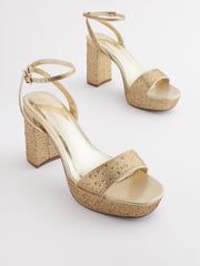Gold Forever Comfort® Bling Platform Sandals - Image 6 of 10