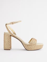 Gold Forever Comfort® Bling Platform Sandals - Image 7 of 10