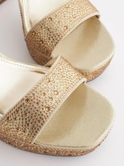 Gold Forever Comfort® Bling Platform Sandals - Image 9 of 10
