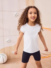 White Puff Sleeve 100% Cotton T-Shirts 2 Pack (3-16yrs) - Image 2 of 7