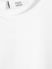 White Puff Sleeve 100% Cotton T-Shirts 2 Pack (3-16yrs) - Image 7 of 7