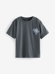 White/Grey/Blue/Orange 100% Cotton Short Sleeve T-Shirts 4 Pack (3mths-7yrs) - Image 2 of 7