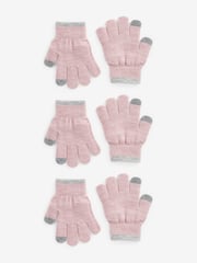 Pink 3 Pack Touch Tip Magic Gloves (3-16yrs) - Image 1 of 2
