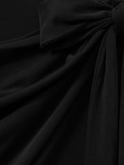 Good American Black Good American Jersey Wrap Front Mini Dress - Image 5 of 5