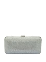 Lotus Silver Clutch Bag with Chain - Image 2 of 4
