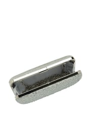 Lotus Silver Clutch Bag with Chain - Image 3 of 4