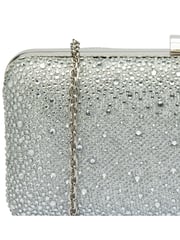 Lotus Silver Clutch Bag with Chain - Image 4 of 4