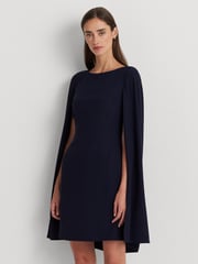Lauren Ralph Lauren Petra Cape Georgette Cocktail Mini Dress - Image 3 of 9