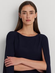 Lauren Ralph Lauren Petra Cape Georgette Cocktail Mini Dress - Image 7 of 9