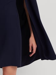 Lauren Ralph Lauren Petra Cape Georgette Cocktail Mini Dress - Image 8 of 9