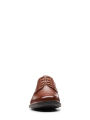 Clarks Tan Brown Leather Howard Walk Shoes - Image 3 of 5