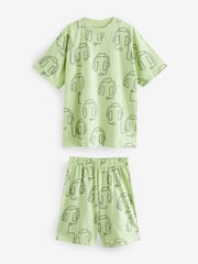 Multi Pastel Linear Character Short Pyjamas 3 Pack (3-16yrs) - Image 8 of 10