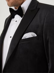 Skopes Black Tailored Fit Jive Velvet Jacket - Image 6 of 9
