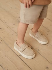 Stone Neutral Standard Fit (F) Penny Loafers - Image 1 of 8