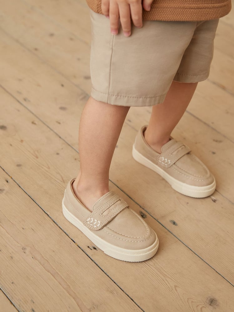 Stone Neutral Standard Fit (F) Penny Loafers - Image 1 of 8