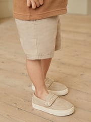 Stone Neutral Standard Fit (F) Penny Loafers - Image 3 of 8
