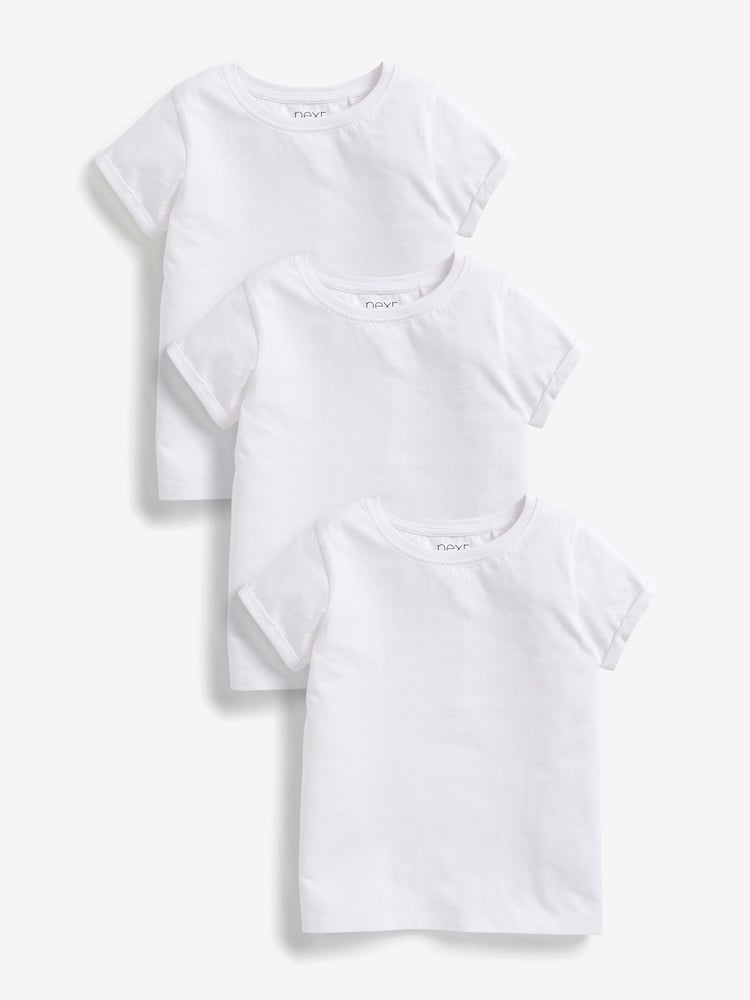 White 3 Pack T-Shirts (3-16yrs) - Image 1 of 4