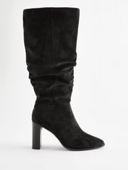 Black Forever Comfort® Knee High Slouch Heel Boots - Image 4 of 7