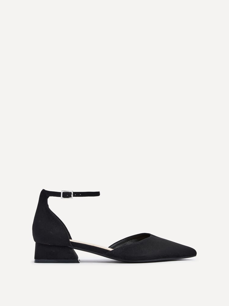 Linzi Black Dahlia Diamante Embellished Flats - Image 2 of 4