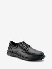 Black Apron Lace-Up Derby Shoes - Image 2 of 6