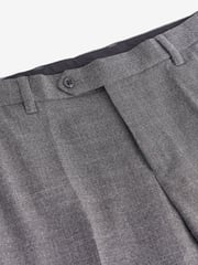 Grey Textured Slim Fit Check Smart Trousers - Image 6 of 8