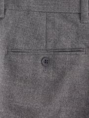 Grey Textured Slim Fit Check Smart Trousers - Image 7 of 8