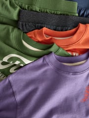 Multi Bright Varsity 3 Pack Oversized Pyjamas (9mths-10yrs) - Image 10 of 11