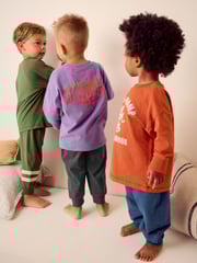 Multi Bright Varsity 3 Pack Oversized Pyjamas (9mths-10yrs) - Image 2 of 11