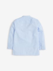 Blue Shirt Length Embroidered Boys Kurta (3-16yrs) - Image 5 of 5