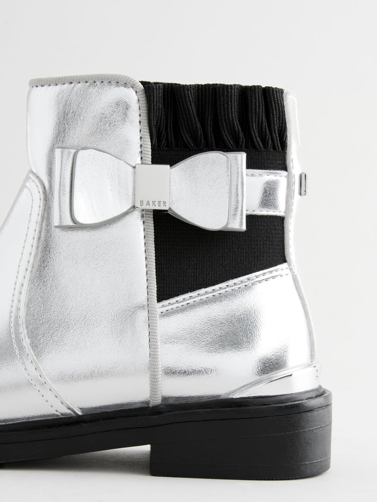 Baker by Ted Baker Girls Chelsea Boots With Bow - Image 6 of 6