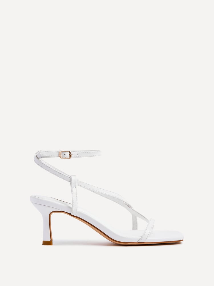 Linzi White Roxanne Strappy Square Toe Heels - Image 2 of 5