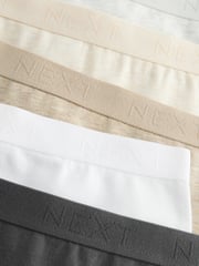 White/Charcoal Grey/Oatmeal Hipster Briefs 5 Pack (2-16yrs) - Image 8 of 8