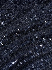 Navy Blue Sequin Wide Leg Trousers - Image 7 of 7