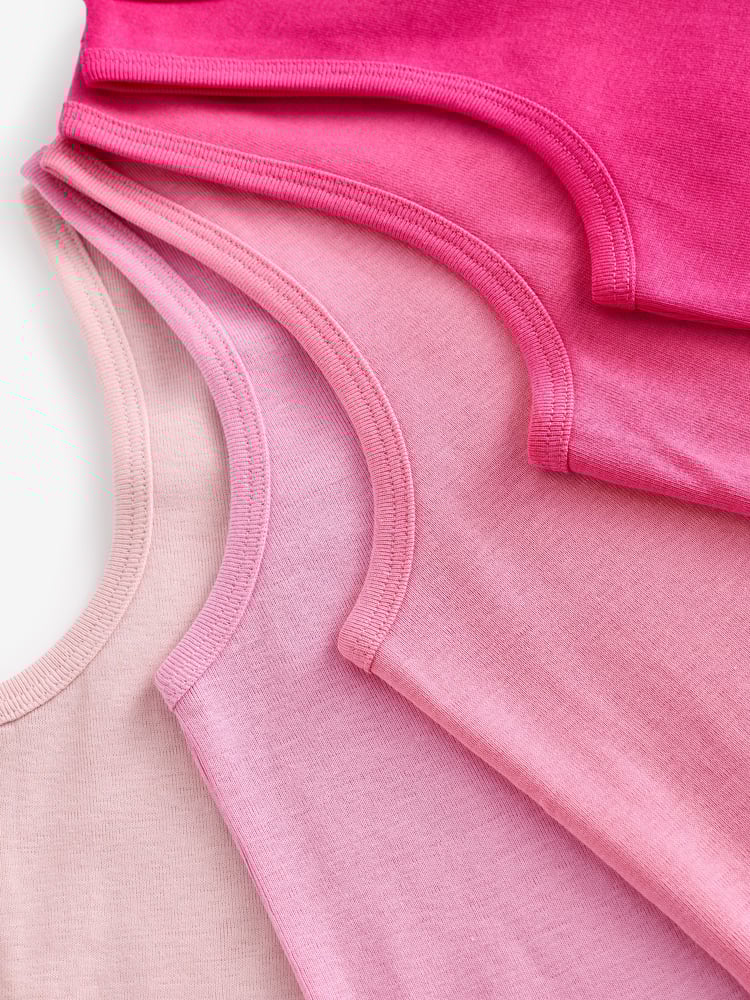 Bright Pink Vests 5 Pack (1.5-16yrs) - Image 8 of 8