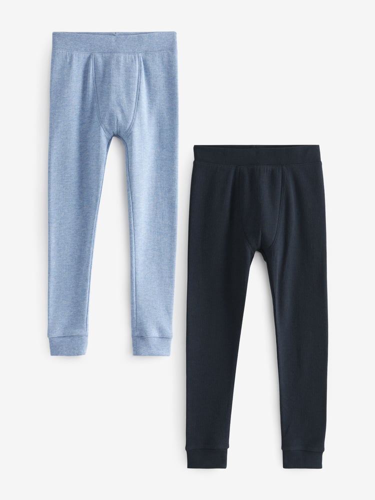 Blue/Navy Thermal Leggings 2 Pack (2-16yrs) - Image 1 of 5